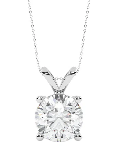 Lab Grown Diamonds 14k 4.00 Ct. Tw. Lab-grown Diamond Necklace In Silver
