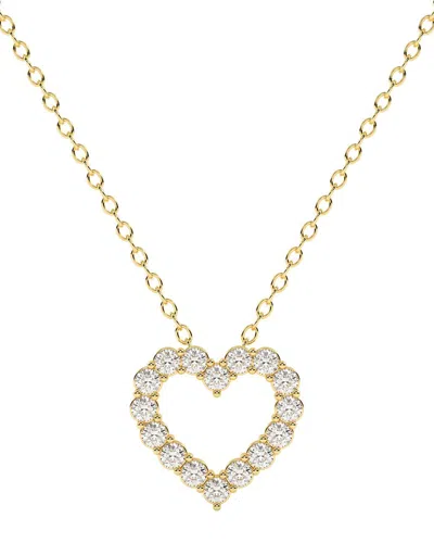 Lab Grown Diamonds 14k 1.00 Ct. Tw. Lab-grown Diamond Necklace In Green