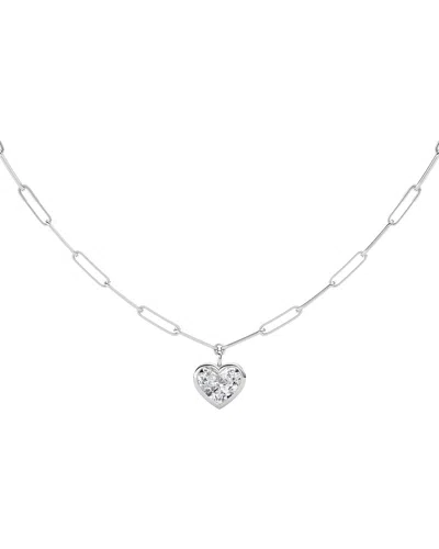 Lab Grown Diamonds 14k 4.00 Ct. Tw. Lab-grown Diamond Necklace In Silver