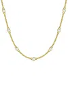 Lab Grown Diamonds 14k 4.00 Ct. Tw. Lab-grown Diamond Station Necklace In Gold