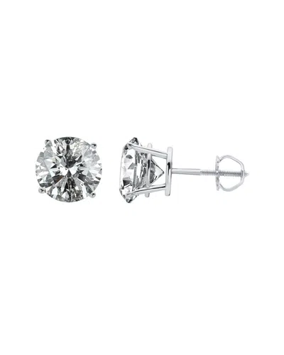Lab Grown Diamonds 14k 4.00 Ct. Tw. Lab Grown Diamond Studs In Silver
