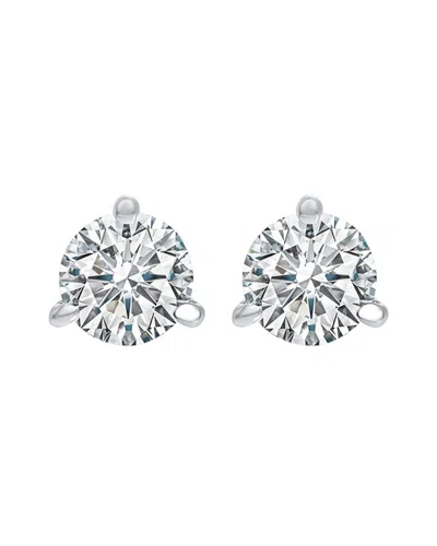 Lab Grown Diamonds 14k 4.00 Ct. Tw. Lab-grown Diamond Studs In Silver