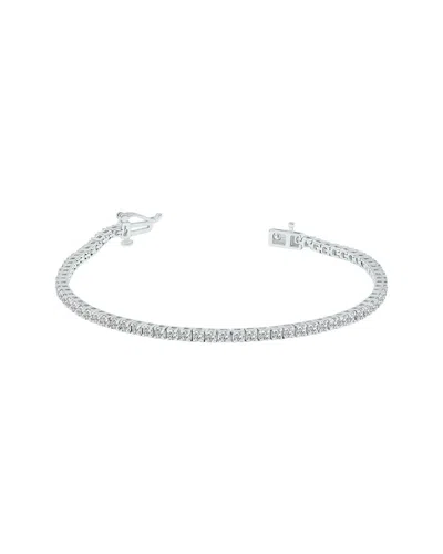 Lab Grown Diamonds 14k 4.00 Ct. Tw. Lab Grown Diamond Tennis Bracelet In Metallic
