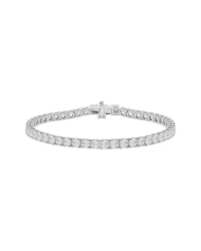 Lab Grown Diamonds 14k 4.00 Ct. Tw. Lab-grown Diamond Tennis Bracelet In Silver