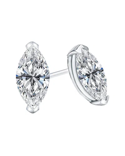 Lab Grown Diamonds 14k 4.00 Ct. Tw. Lab-grown Diamond Earrings In Metallic