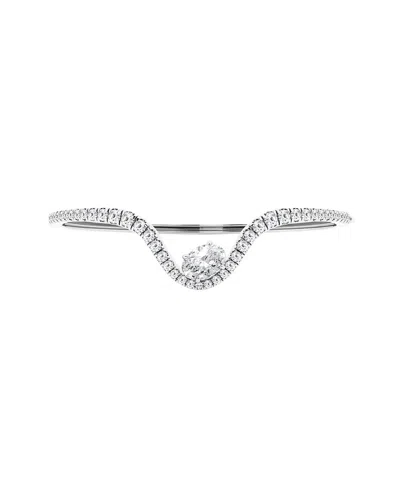 Lab Grown Diamonds 14k 4.00 Ct. Tw. Lab-grown Diamond Fashion Bangle In Metallic