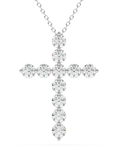Lab Grown Diamonds 14k 5.00 Ct. Tw. Lab-grown Diamond Necklace In Metallic