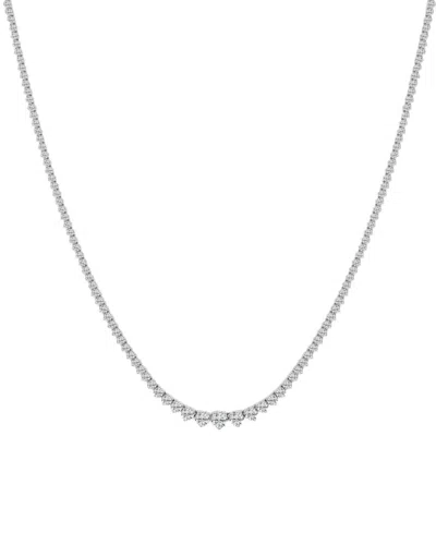 Lab Grown Diamonds 14k 4.01 Ct. Tw. Lab Grown Diamond Necklace In Metallic