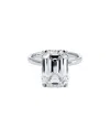 Lab Grown Diamonds 14k 4.02 Ct. Tw. Lab-grown Diamond Ring In Silver