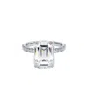 Lab Grown Diamonds 14k 4.05 Ct. Tw. Lab-grown Diamond Ring In Silver