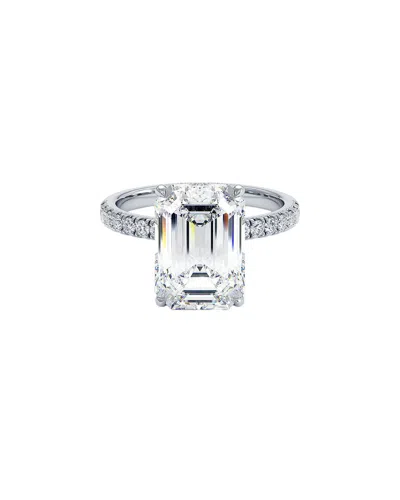 Lab Grown Diamonds 14k 4.05 Ct. Tw. Lab-grown Diamond Ring In Silver