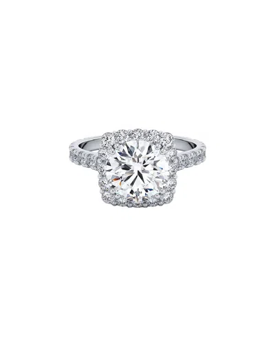 Lab Grown Diamonds 14k 4.10 Ct. Tw. Lab-grown Diamond Ring In Silver