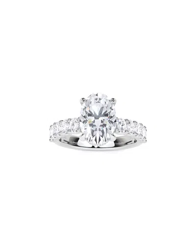 Lab Grown Diamonds 14k 4.22 Ct. Tw. Lab-grown Diamond Bridal Ring In Metallic