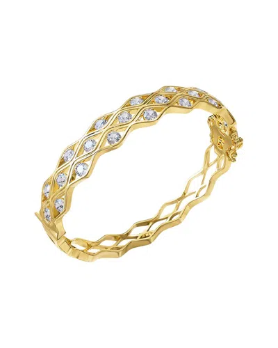 Lab Grown Diamonds 14k 4.31 Ct. Tw. Lab-grown Diamond Cuff Bracelet In Gold