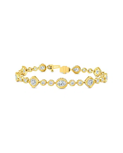 Lab Grown Diamonds 14k 4.75 Ct. Tw. Lab-grown Diamond Tennis Bracelet In Gold