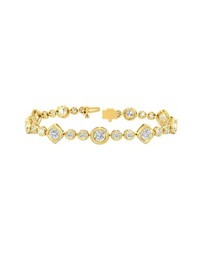 Lab Grown Diamonds 14k 4.80 Ct. Tw. Lab-grown Diamond Tennis Bracelet In Yellow