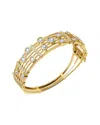 Lab Grown Diamonds 18k Over Silver 4.92 Ct. Tw. Lab-grown Diamond Cuff Bracelet In Gold