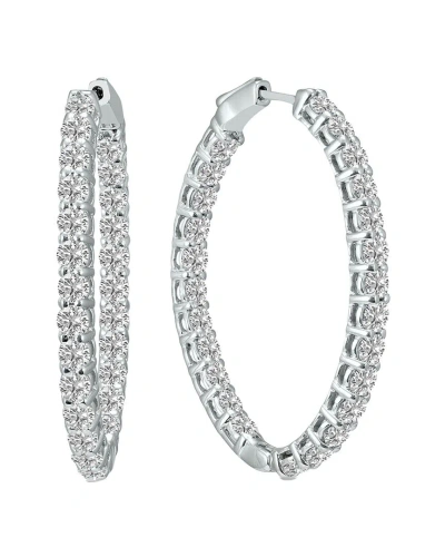 Lab Grown Diamonds 14k 5.00 Ct. Tw. Lab Grown Diamond Hoops In White