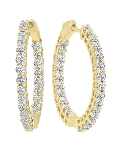 Lab Grown Diamonds 14k 5.00 Ct. Tw. Lab Grown Diamond Hoops In Gold