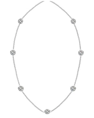 Lab Grown Diamonds 14k 5.00 Ct. Tw. Lab-grown Diamond By The Yard Necklace In Metallic