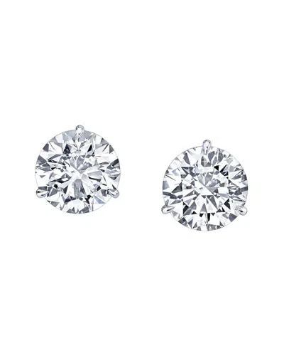 Lab Grown Diamonds 14k 5.00 Ct. Tw. Lab-grown Diamond Earrings In Metallic