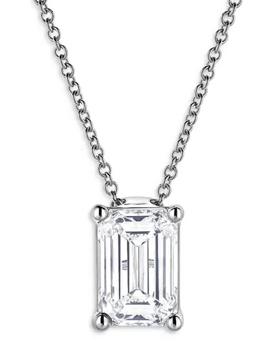 Lab Grown Diamonds 14k 5.00 Ct. Tw. Lab-grown Diamond Necklace In Metallic