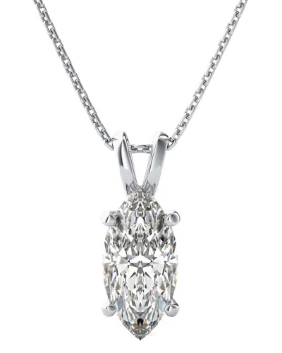 Lab Grown Diamonds 14k 5.00 Ct. Tw. Lab-grown Diamond Necklace In Metallic