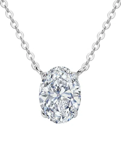 Lab Grown Diamonds 14k 5.00 Ct. Tw. Lab-grown Diamond Necklace In Metallic