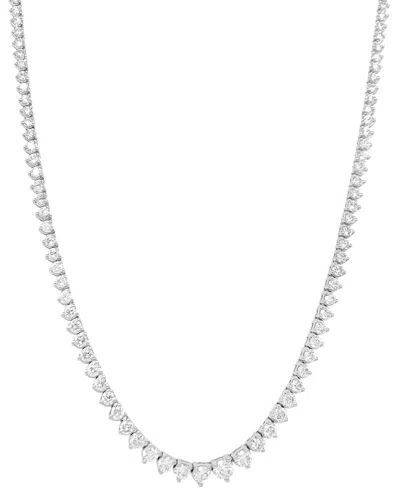 Lab Grown Diamonds 14k 5.00 Ct. Tw. Lab Grown Diamond Necklace In Metallic