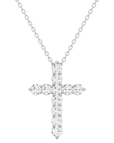 Lab Grown Diamonds 14k 5.00 Ct. Tw. Lab-grown Diamond Necklace In Metallic