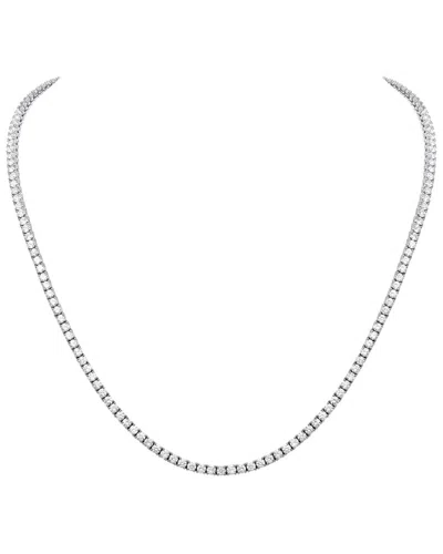 Lab Grown Diamonds 14k 5.00 Ct. Tw. Lab-grown Diamond Straight Line Necklace In Metallic