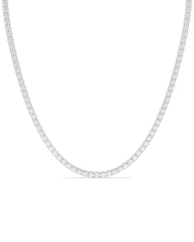 Lab Grown Diamonds 14k 5.00 Ct. Tw. Lab-grown Diamond Tennis Necklace In Gray
