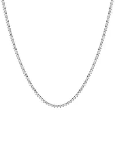 Lab Grown Diamonds 14k 5.00 Ct. Tw. Lab-grown Diamond Tennis Necklace In Metallic