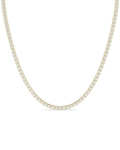 Lab Grown Diamonds 14k 5.00 Ct. Tw. Lab-grown Diamond Tennis Necklace In Transparent
