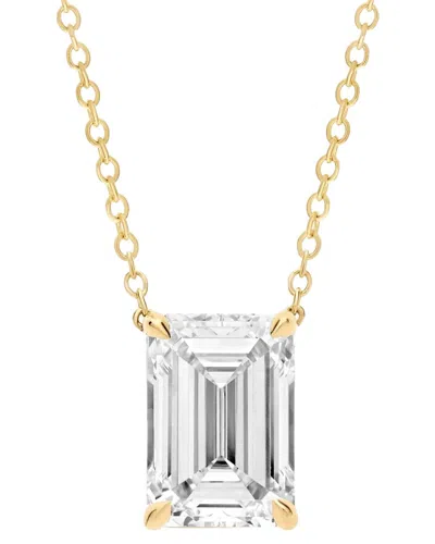 Lab Grown Diamonds 14k 5.00 Ct. Tw. Lab-grown Diamond Necklace In Green