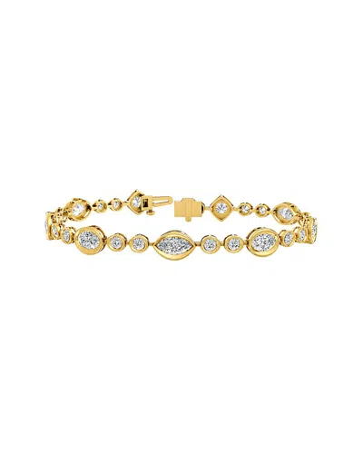 Lab Grown Diamonds 14k 5.03 Ct. Tw. Lab-grown Diamond Tennis Bracelet In Gold