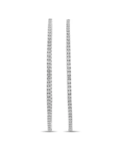 Lab Grown Diamonds 14k 5.10 Ct. Tw. Diamond Earring In Silver
