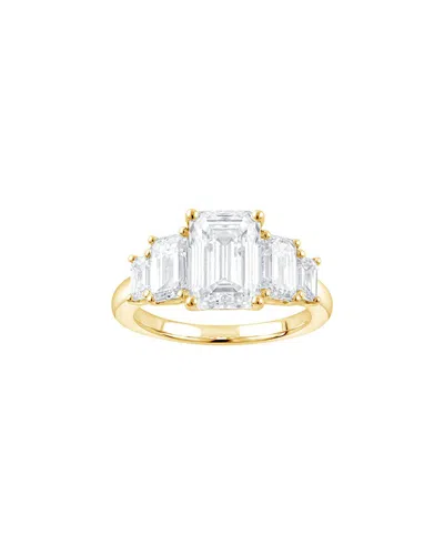 Lab Grown Diamonds 14k 5.10 Ct. Tw. Lab-grown Diamond 5 Stone Engagement Ring In Gray
