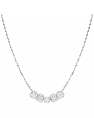 Lab Grown Diamonds 14k 5.12 Ct. Tw. Lab-grown Diamond Necklace In Metallic