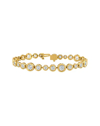 Lab Grown Diamonds 14k 5.13 Ct. Tw. Lab-grown Diamond Tennis Bracelet In Gold