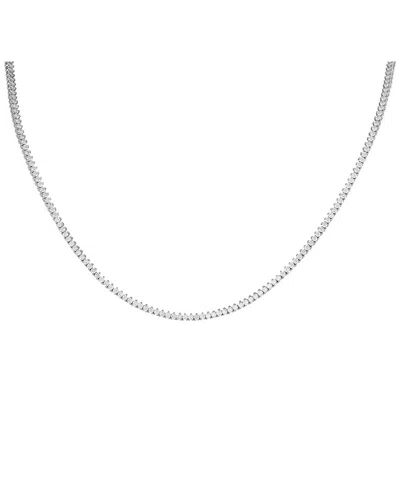 Lab Grown Diamonds 14k 5.16 Ct. Tw. Lab-grown Diamond Tennis Necklace In Metallic