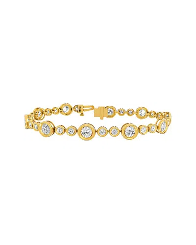 Lab Grown Diamonds 14k 5.16 Ct. Tw. Lab-grown Diamond Tennis Bracelet In Gold