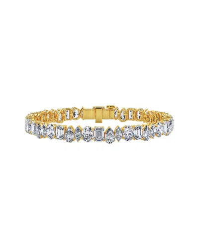 Lab Grown Diamonds 14k 5.20 Ct. Tw. Lab-grown Diamond Fancy Bracelet In Transparent