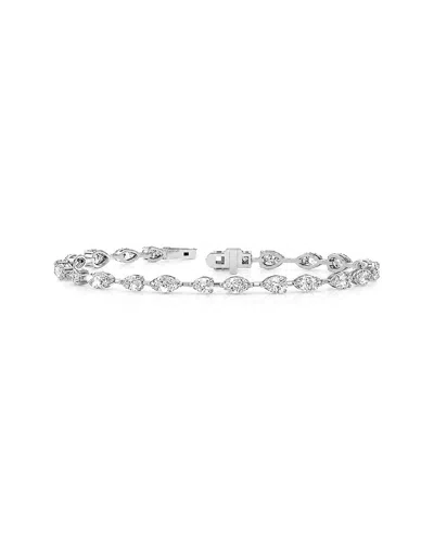 Lab Grown Diamonds 14k 5.35 Ct. Tw. Lab-grown Diamond Tennis Bracelet In Metallic