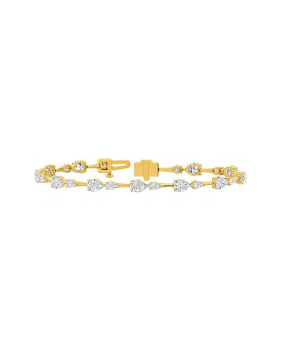 Lab Grown Diamonds 14k 5.40 Ct. Tw. Lab-grown Diamond Tennis Bracelet In Multi