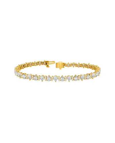 Lab Grown Diamonds 14k 5.51 Ct. Tw. Lab-grown Diamond Tennis Bracelet In Yellow