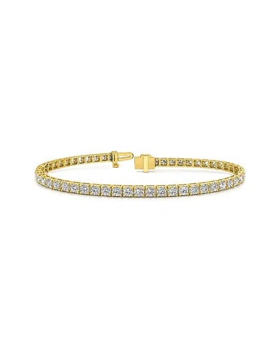 Lab Grown Diamonds 14k 5.55 Ct. Tw. Lab-grown Diamond Tennis Bracelet In Yellow