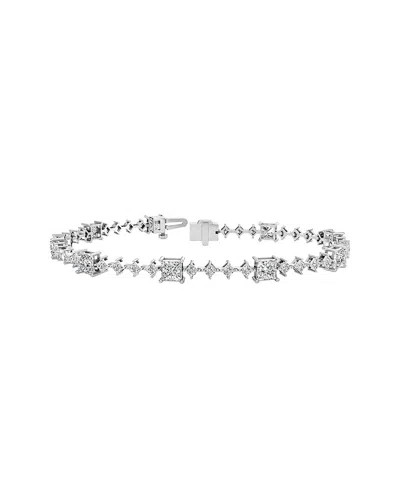 Lab Grown Diamonds 14k 5.63 Ct. Tw. Lab-grown Diamond Tennis Bracelet In Transparent