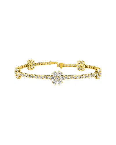 Lab Grown Diamonds 14k 5.65 Ct. Tw. Lab-grown Diamond Tennis Bracelet In Gold