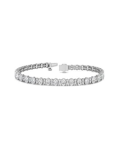 Lab Grown Diamonds 14k 5.72 Ct. Tw. Lab-grown Diamond Tennis Bracelet In Metallic